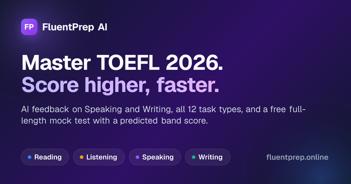 TOEFL Read in Daily Life Practice (2026) | FluentPrep AI